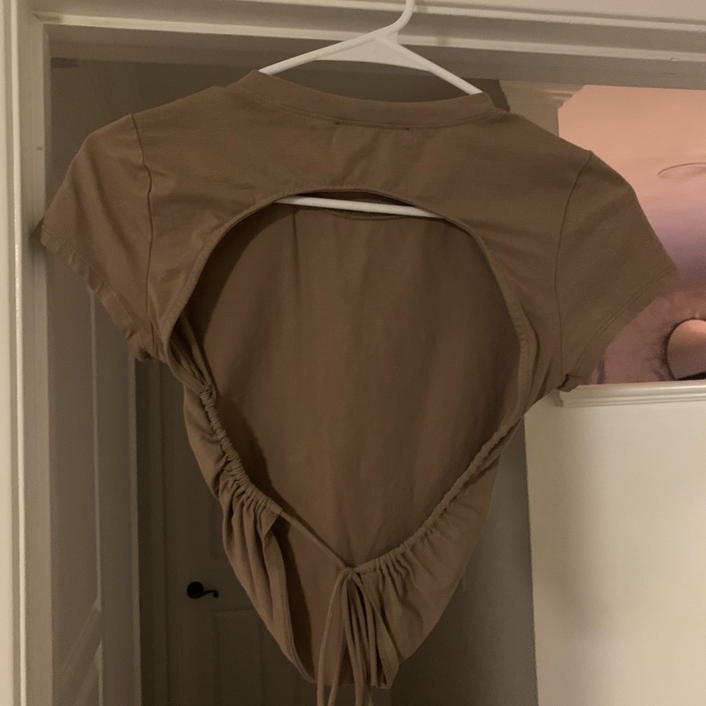 Super cute tan backless top, has never been worn!